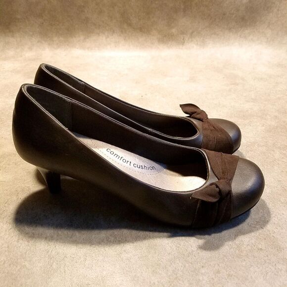Maurices Womens Paige Size 10 Brown Slip On Heel Pumps - Picture 6 of 9